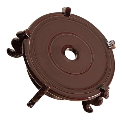 DOITOOL Piedistallo per Vaso di Fiori in Legno Naturale 12 Pollici Supporto per Piante da Interno Espositore Vintage per Piante e Decorazione Casa Alzata per Vasi Resistente e Leggera