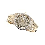 Generico Orologio Da Uomo Con Calendario Full E Numeri Romani. Cinturino In Acciaio Legato (B, 24x4.3x1cm)
