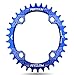 DevineCustomz 104BCD Oval 32T 34T 36T 38T - Plato para bicicleta de montaña de 8, 9, 10, 11 velocidades, MTB BMX (38 dientes, azul)