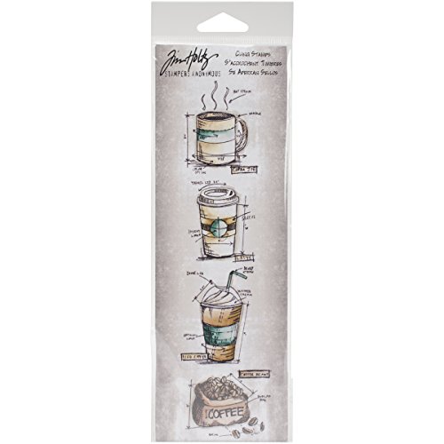 Stampers Anonymous Tim Holtz Mini Blueprints Strip Cling Stamps 3