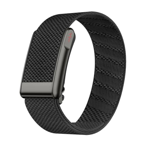 Image of Loop Smart Band Health & Fitness Tracker ECG PPG Body Temperature, HRV Analysis, 30+ Sports Modes, Sleep and Stress Monitor, Subscription Free Screenless Smart Bracele (Black)