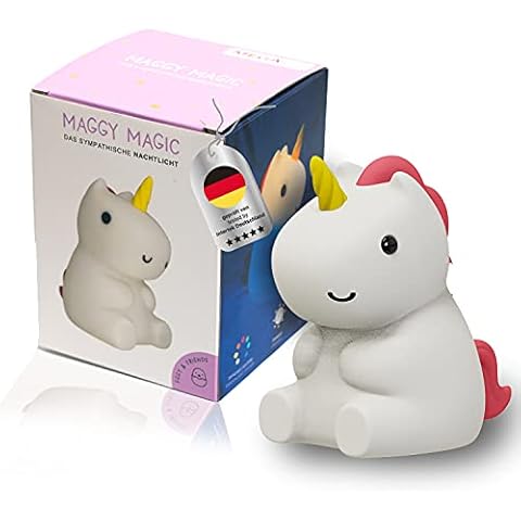 Luz nocturna LED MegaLight para niños con diseño de unicornio, intensidad regulable, temporizador y cambio de color Cover