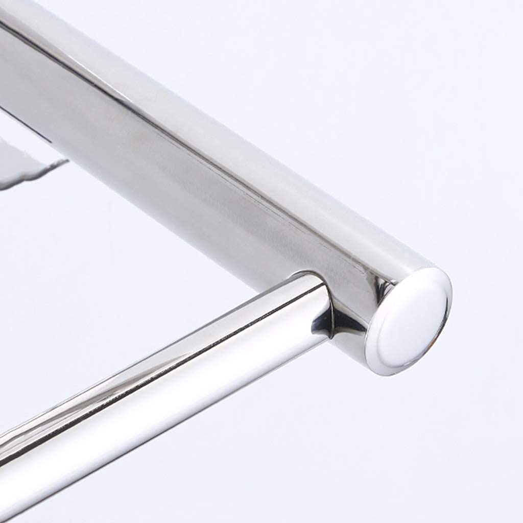 Toalleros Cromado Montado en la Pared Toallero para baño Barra de Cocina, Toallero Barra de toallero de múltiples Capas de Acero Inoxidable 304 Barra de Tres Capas (Tamaño : 50cm)