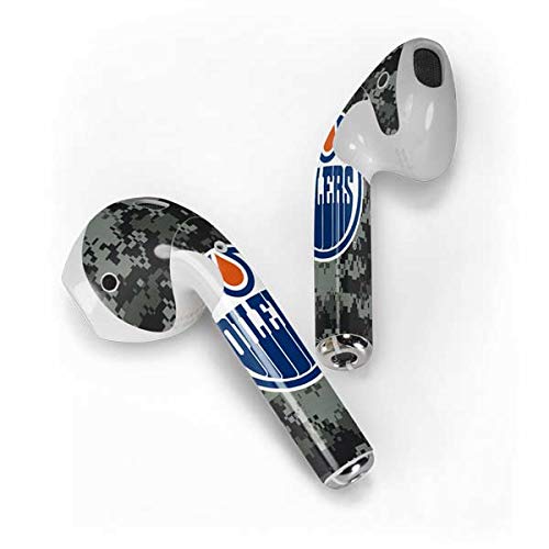 Skinit Decal Audio Skin Compatible with Apple AirPods - Officially Licensed NHL Edmonton Oilers Camo Design