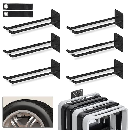 NACIAL 6 Pack Garage Storage System Hooks, Heavy Duty Wall
