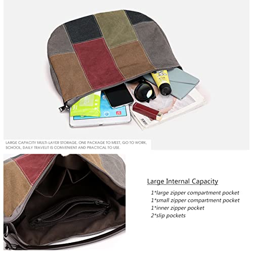 Image of Purse and Handbag for Women Canvas Hobo Bag Large Shoulder Satchel Crossbody Bag