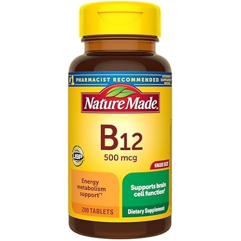 Nature Made Vitamin B12 500 mcg, 200 Tablets Cover