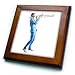 3dRose Boehm Graphics Music - A trombone player preforming - Framed Tiles (ft_357676_1)