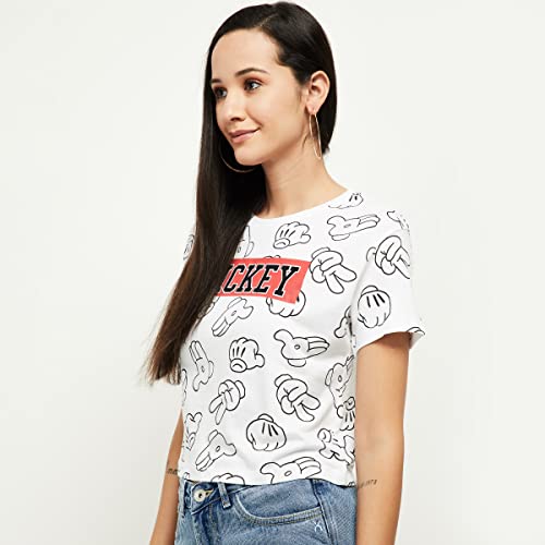 Image of Max Women Printed Round Neck Regular Fit T-Shirt