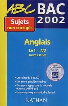 Paperback Anglais LV1-LV2 Toutes séries Bac 2002. Sujets non corrigés Book