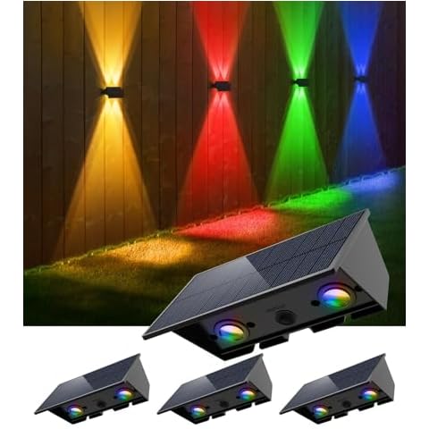 Roopure Color Changing Solar Fence Lights Cover
