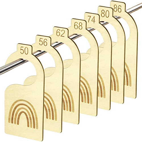 7 Pcs Baby Garderobe Trennwände Baby Größentrenner Aus Holz...