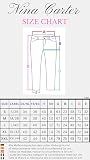 Nina Carter P260 damskie spodnie dżinsowe Capri Skinny Fit High Waist na lato, Czarny (P230-1), XL Szczupły