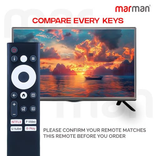 Image of marman Compatible with Skyworth Google TV Remote Suitable for Smart 4K UHD QLED Full HD & HD Tv's Non Voice Command - Match Keys Exactly with Existing Remote Controller