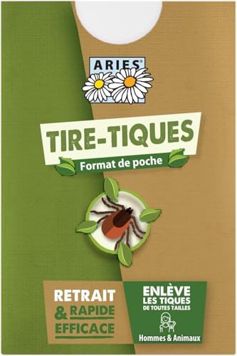 Aries ZK1 Zeckenkarte für Menschen, Hunde und Katzen - praktisches Taschenformat, 6 x 9 cm