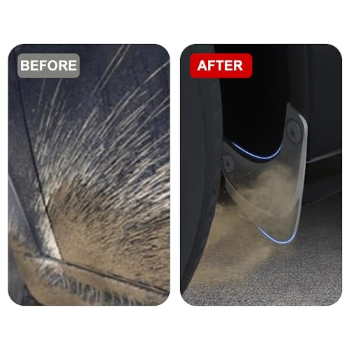 Image of JSCARLIFE Mud Flaps Kit for T-esla Model 3 2017-2023 Premium Front Rear Set, Mud Flaps Splash Guards Mudguards Protective Fender 4pcs, Moulded Full Protection Set Splash Mud Guards