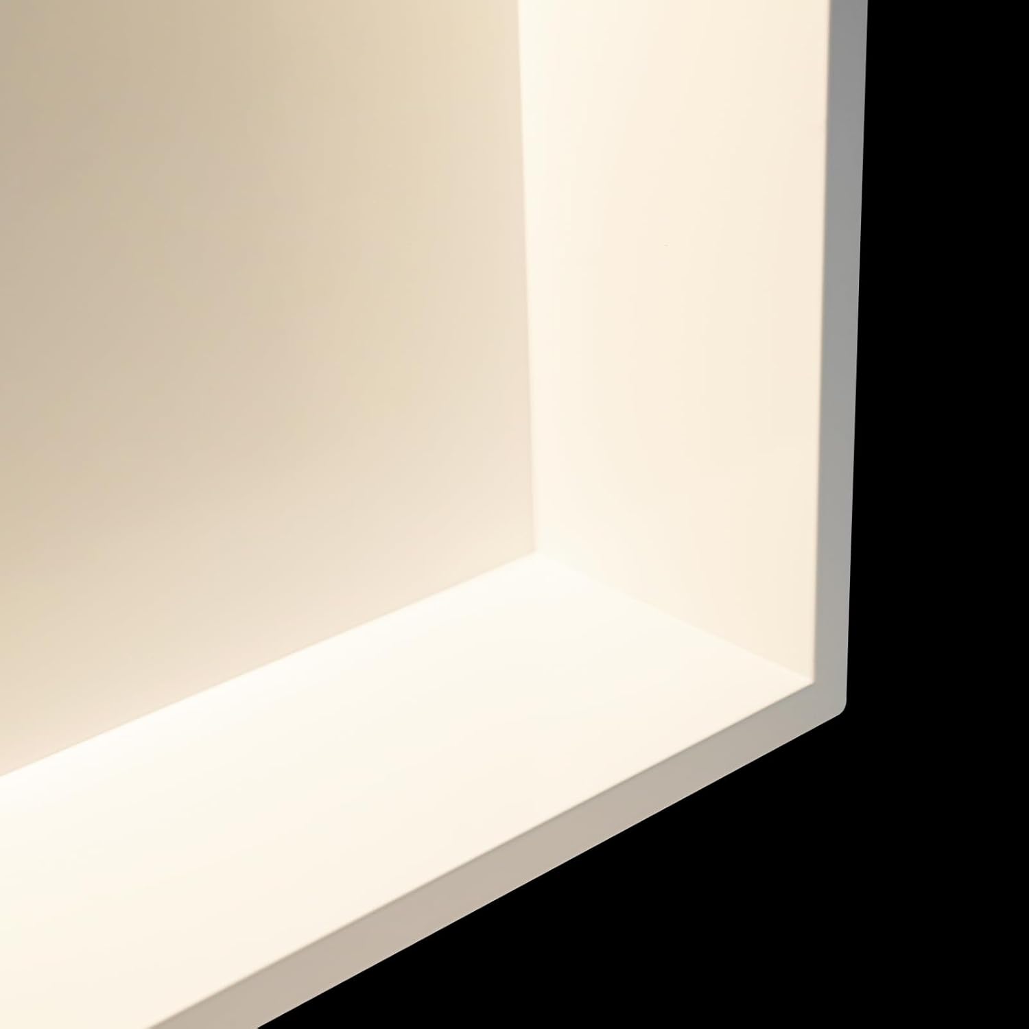 LED Shower Niche 24"x12" - No Tile Needed, White Stainless Steel with LED Strip, Recessed Shower Shelf for Modern Bathrooms, Perfect for Home & Hotel Renovations