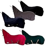 Fleecedecke mit Halsteil Marengos Abschwitzdecke mit Halsteil und Kreuzgurt (abnehmbar) schwarz 145cm