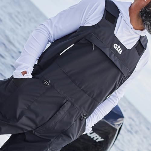 Gill Apex Pro-X Mens Fishing Salopettes - Fully Taped, Waterproof and Stain Repellent (Black, L) - Image 9
