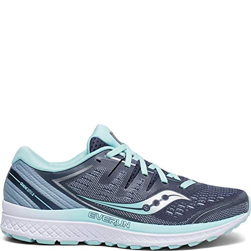 Saucony Women's Guide ISO 2 Running Shoe, Slate/Aqua, 6 M US