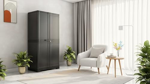 Nilkamal Freedom Big FMM Plastic Cabinet, Dark Grey - Image 7