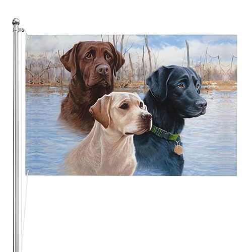 Drapeau Labrador Retrievers 1,2 x 1,8 m grand format double face pour extérieur