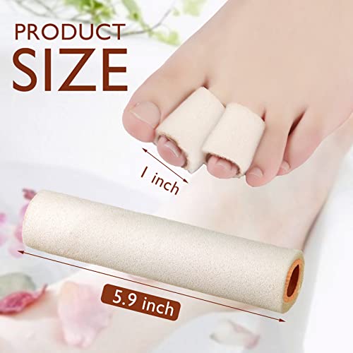 Image of Tondiamo 6 Pcs Foam Toe Sleeves Protector Cuttable Tube, Medium, Beige | Foam Bandages Cuttable Tube Toe Cushion Covers, Foot Protection for Feet, Bunion, Hammer, Callus Corn, Bliste, Pain