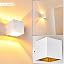 Wandleuchte Varco Schwarz/Weiß – Moderne Würfel-Lampe Mit Up & Down Lichteffekt | G9-Fassung