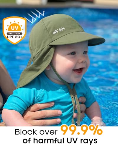 Image of FURTALK Baby Sun Hat Girls and Boys Summer Beach Swim Hat Essentials UPF 50+