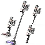 ZOMYE Aspirateur Balai sans Fil Puissant 28000pa, 65Min Autonomie, 6 en 1 Aspirateur sans Fil avec Ecran Tactile Power Display, Batterie Amovible pour Les Poils d'animaux Tapis Sols Cuisine