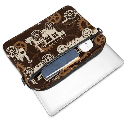 Maletín bandolera retro Steampunk para laptop de 13 a 14.5 pulgadas multicolor 3