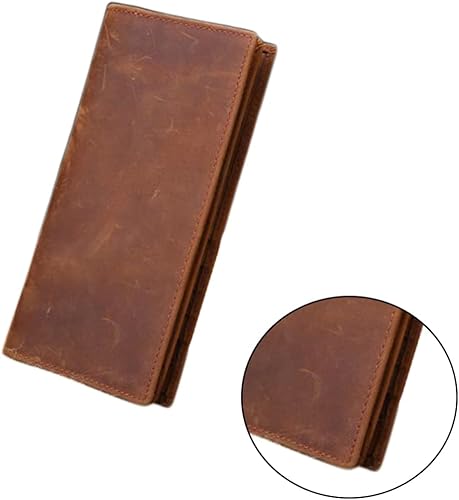 Vista 7 de OSALADI Cartera de negocios para hombre, de cuero, plegable, estilo vintage, portátil, Picture 1, Moda