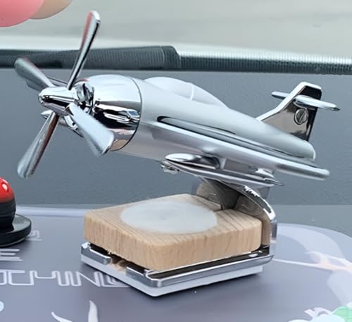 Image of Lakshiv Solar Powered Airplane Car Air Freshener, 360 Rotating Propeller Dashboard Perfume Diffuser, Aircraft Aromatherapy Ornament,Auto Interior Decoration with Fragrance Refill,Gift for Car Lovers