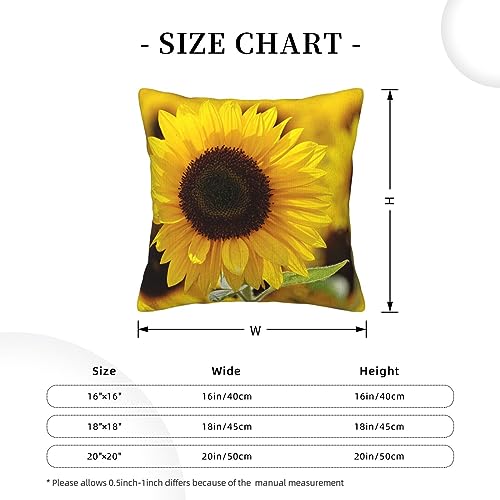 Housse de coussin velours côtelé 50x50 cm imprimé tournesol pour salon - 5