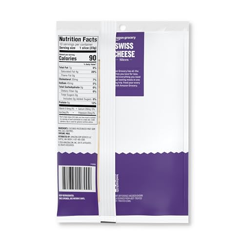 Amazon Grocery, Swiss Cheese, 8 Oz, 10 Slices (Previously Happy Belly, Packaging May Vary) - Thumbnail 3