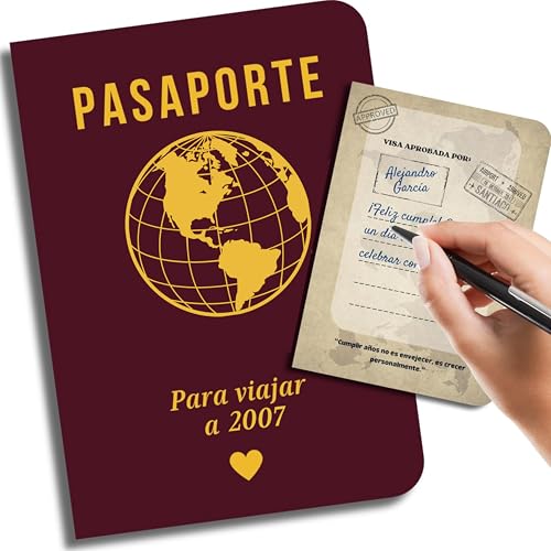 EQUIK PRODUCTS Tarjeta cumpleaños 18 años | 18 cumpleaños hombre, 18 cumpleaños mujer | Libro para firmar 18 cumpleaños, Libro de firmas 18 cumpleaños | Año 2007 | Pasaporte para viajar a 2007 EQUIK PRODUCTS Tarjeta cumpleaños 18 años | 18 cumpleaños hombre, 18 cumpleaños mujer | Libro para firmar 18 cumpleaños, Libro de firmas 18 cumpleaños | Año 2007 | Pasaporte para viajar a 2007