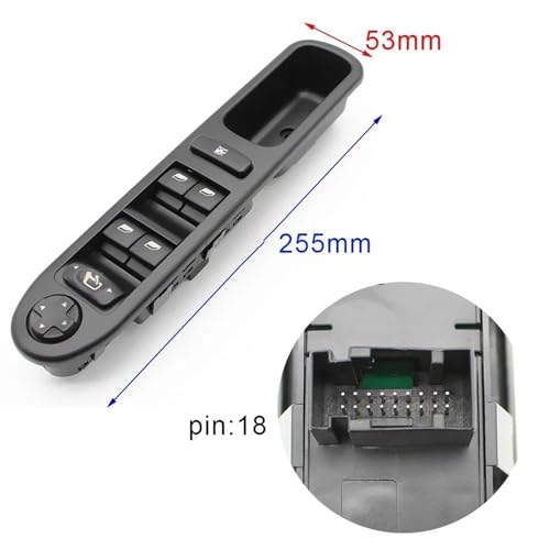 Interrupteur lève-vitre électrique Peugeot 207 bloc commande conducteur gauche - 2