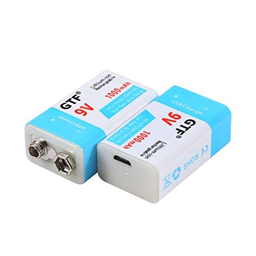 Bateria 9V Recarregável Lithium 1000mah GTF