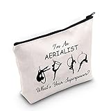 G2TUP Aerialist Yogi Dancer Gift I’m A Aerialist What’s Your Superpower Makeup Bag Aerial Silks Danc