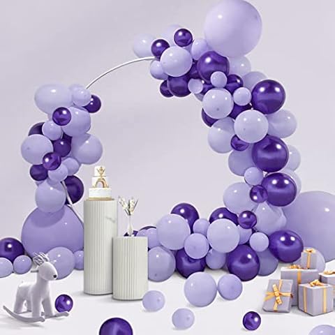 VUMSUM 126pcs Purple Balloon Arch Garland Kit,VUMSUM 126pcs Purple Chrome Purple Balloons for Birthday Wedding Graduation Ceremonies Baby Shower Decorations Cover
