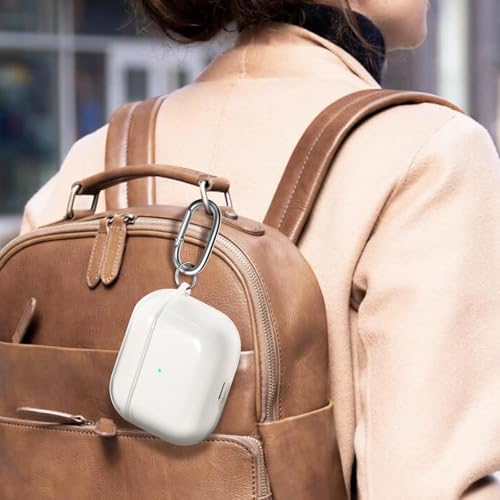 Image of Compatible with Airpods 4 (2024) Pouch Case Cover, Soft Silicone Case Cover with Key-Chain, 360 for Airpods 4 Gen Full Protective Pouch Case (Transparent)