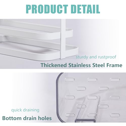Toothbrush Holders Wall Mounted for Bathrooms, Suction Cup Electric Tooth Brush and Toothpaste Organizer Razor Holder for Shower, Countertop, Vanity, Clear by Heagoale - Image 5