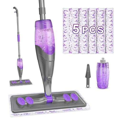 IOPRETTY Spray Mop with Disposable Pads - Wet Dry Floor