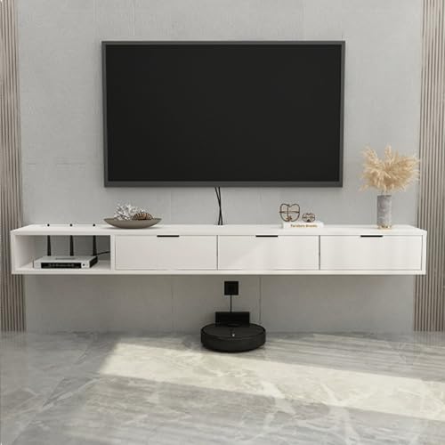 Support de divertissement d'angle flottant au design minimaliste scandinave