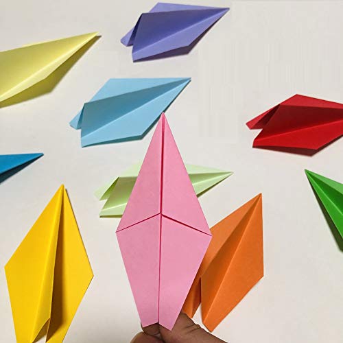 100Pcs Premade Rainbow Origami Paper Airplane Folded Origami Planes For Kids Party Supplies Plane Theme Birthday Baby Shower Party Table Centerpiece Children’s Day Decorations #TOP1