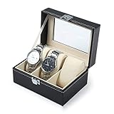 [REGALO PERFECTO] - Esta caja de reloj verde de primera calidad con forro de terciopelo puede proteger sus relojes del polvo, mellas y rasguños del exterior. Con una apariencia elegante y un diseño considerado, esta caja de reloj es ideal para uso personal, exhibición de tiendas y decoración del hogar.