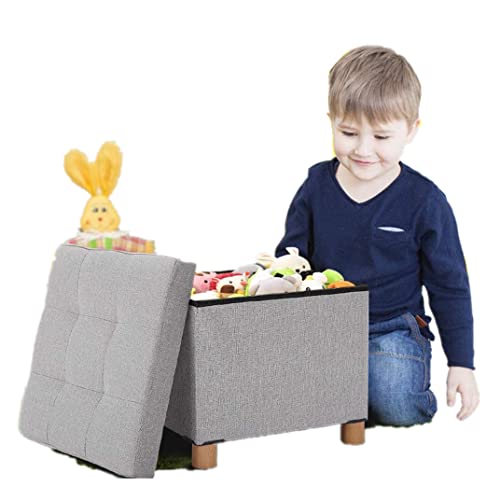 Cubic Storage Fußschemel Ottoman, 3In1 Schlafzimmer Wohnzimmer Hanf Fußschemel Aufbewahrungsbox Kompakter Couchtisch, 38 * 38 * 35 cm Klappbarer Aufbewahrungsstuhl Ottoman Sitzstuhl für