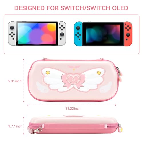 Image of GeekShare Switch Carrying Case for Switch /OLED,Portable Switch Case, Slim Hardshell Travel Carrying Case fit Switch Console & Game Accessories - Star Wings Series