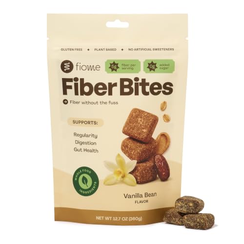 Fiome Fiber Bites - 5g Daily Fiber Supplement - Supports Regularity Digestion and Gut Health - All Natural Ingredients 30 Servings Vanilla Bean Flavor