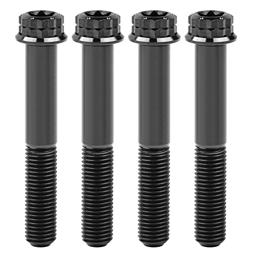Titanium Flange M10 Bolt (M10x70mm Pitch 1.5mm, Black)